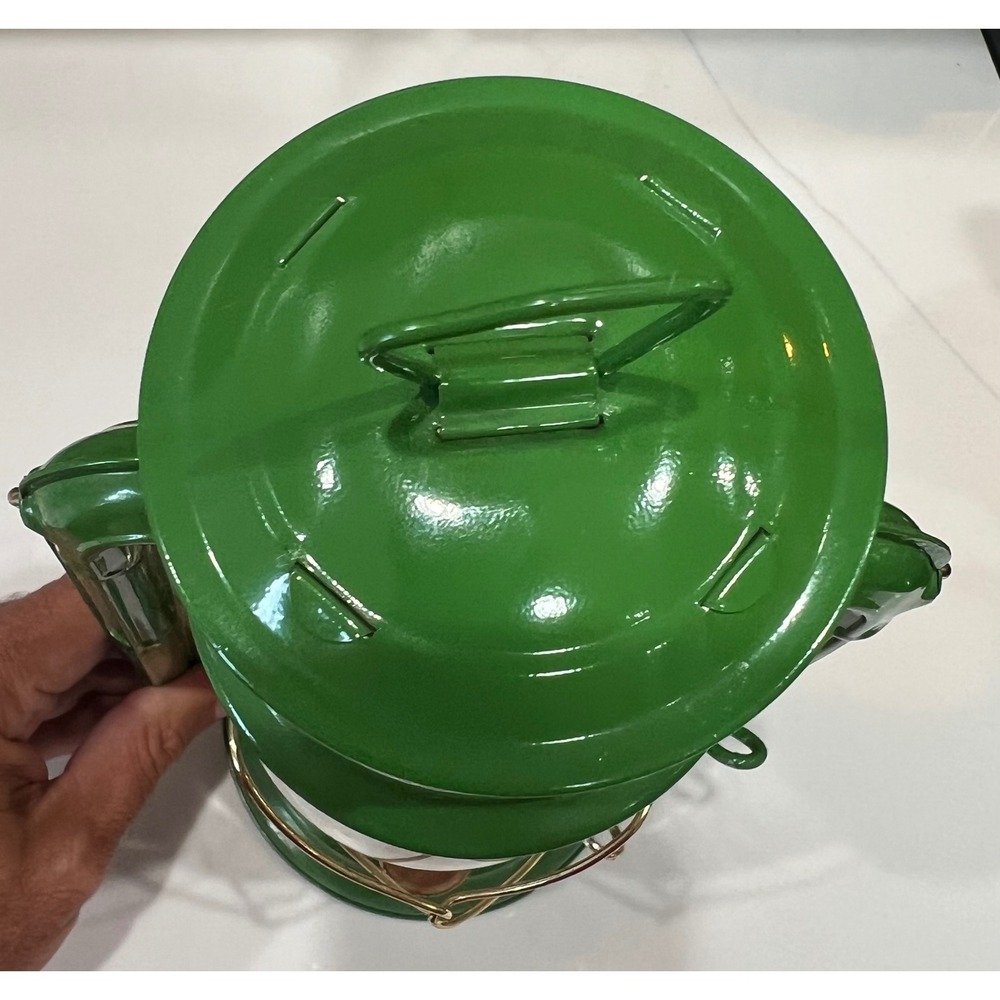 John Deere Kerosene Lantern Green Yellow Moline Ill Vintage Style Oil Lamp 12in - Picture 5 of 11